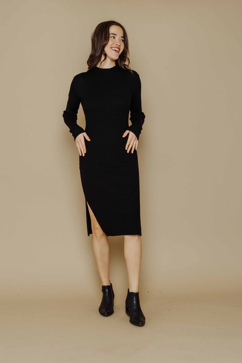 Adele-Rib Knit Maxi Dress